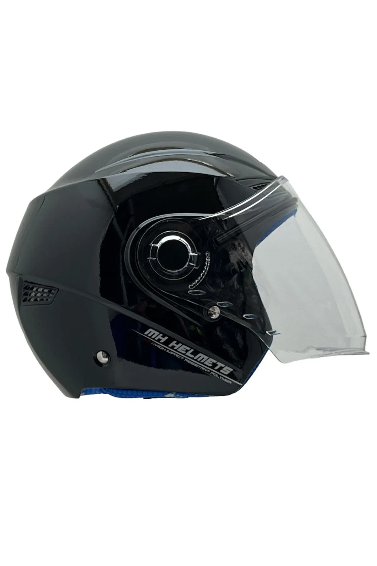 MH Helmets Yarım Açık Kask Siyah M Beden