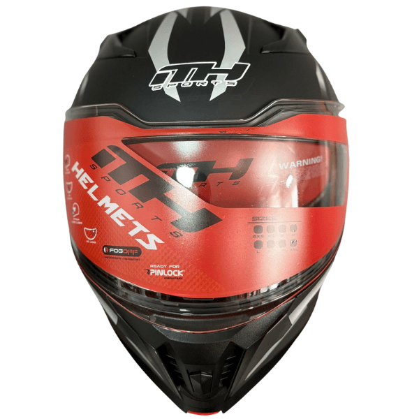 MH Sports Çene Açılır Siyah Beyaz Model 1 Kask XXL Beden