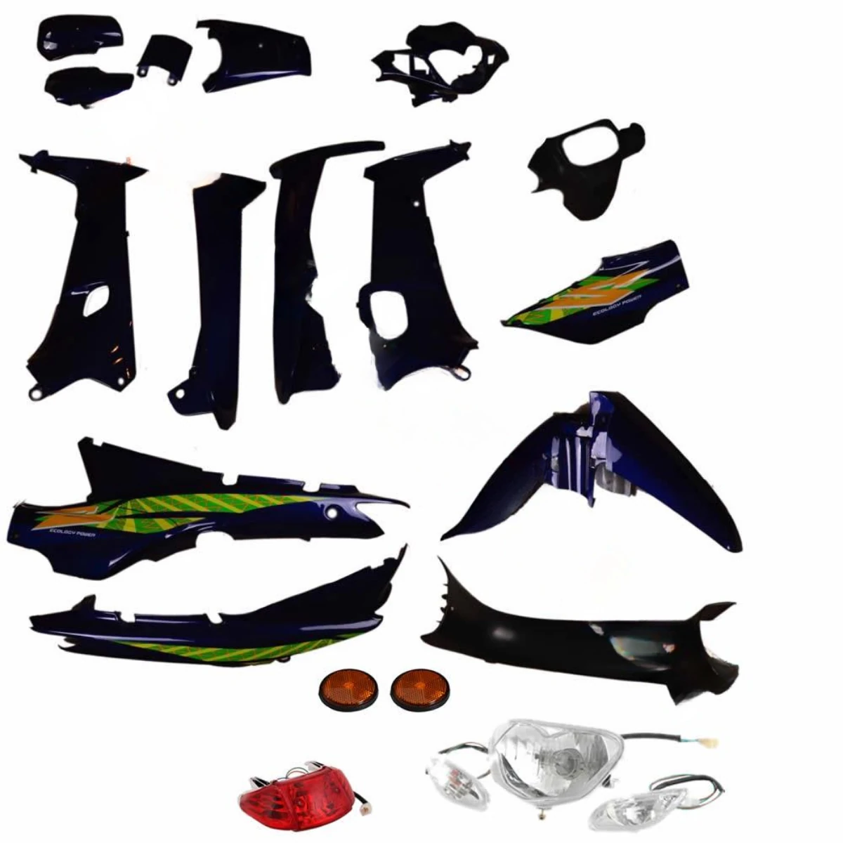 Cub Kalipso - Çelik Kaporta Seti Komple Mavi Far + Stop + Sinyal Dahil