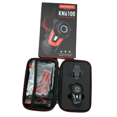 KN6100 Motosiklet Kask Bluetooth Intercom Siyah Kulaklık Seti