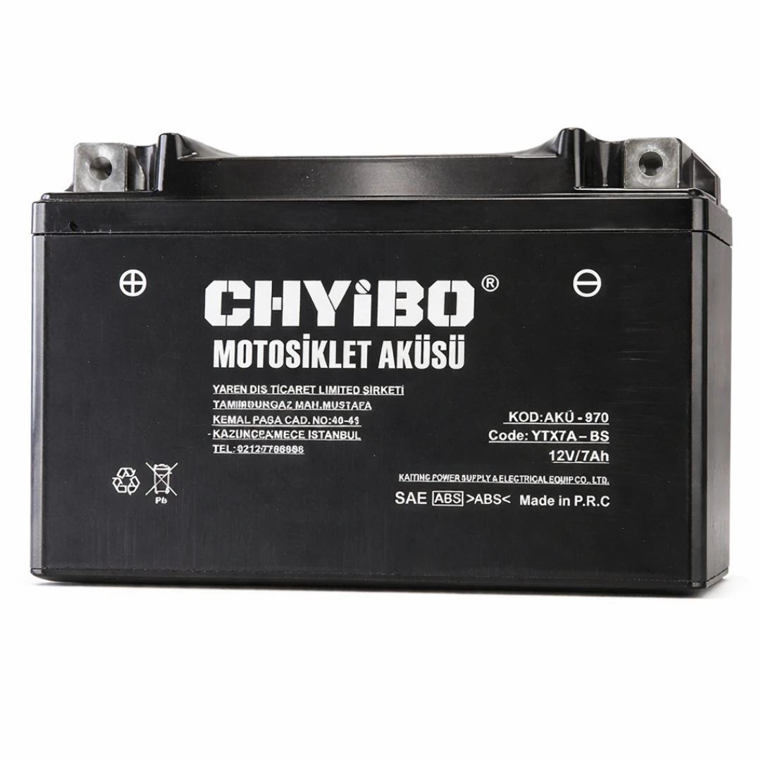 Chyibo YTX7A-BS 12V 7AH Scooter Motosiklet Aküsü [150*87*94