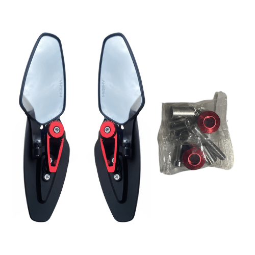 Türkmopet Universal Motosiklet CNC Ayna Kırmızı