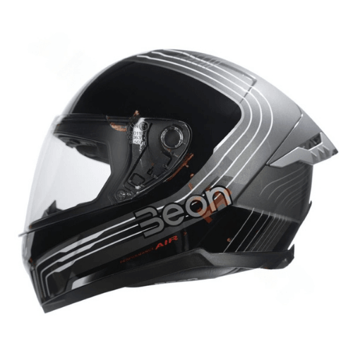 BEON Kapalı Full Face Gri Siyah Kask XXL B507