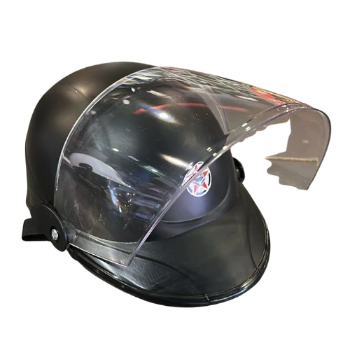 Motosiklet Baret Kaskı Jokey Kask Yarım Açık Camlı Mat Siyah