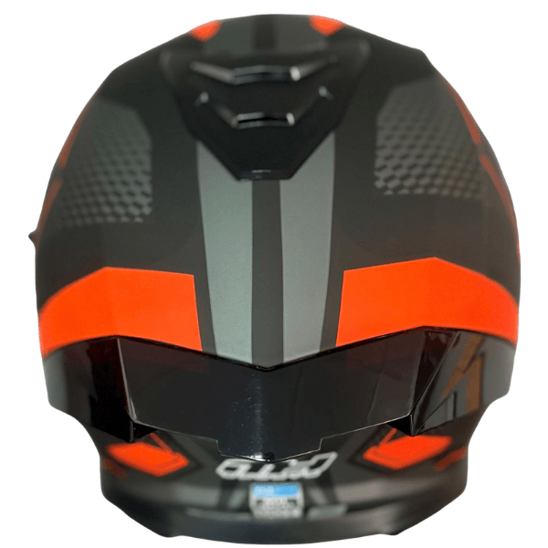MH Sports Çene Açılır Gri Turuncu Kask M Beden