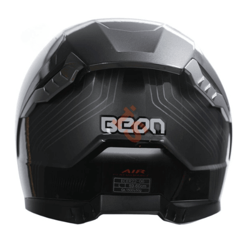 BEON Kapalı Kask Full Face Gri Siyah XL Beden