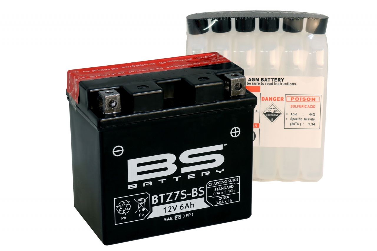 BS Motosiklet Aküsü BTZ7S-BS 12 Volt 6.3 Amper