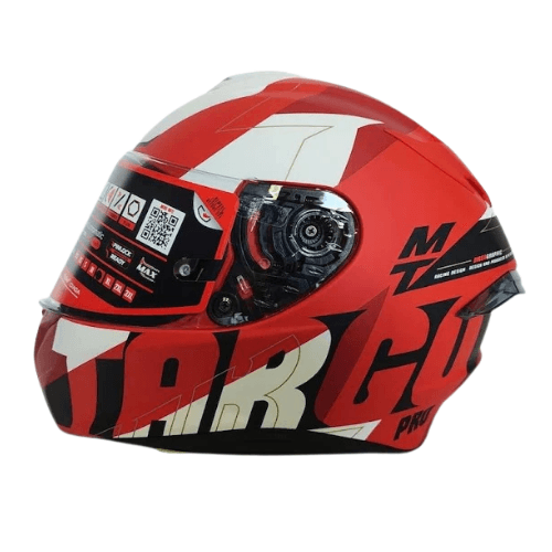 MTHELMETS Targo Pro Biger C5 Matt Pearl Mat Kırmızı Kask S Beden