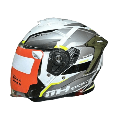 MT Helmets L Beden Yarım Gözlüklü Nano Gloss White Kask