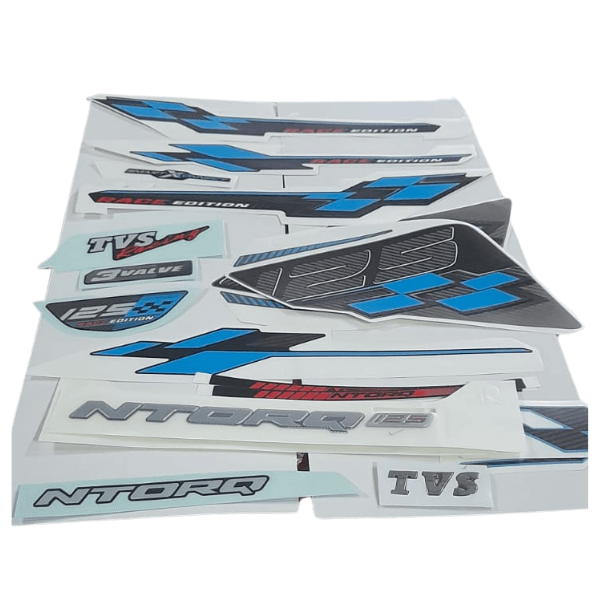 TVS Ntorq 125 Etiket Seti Mavi Orjinal