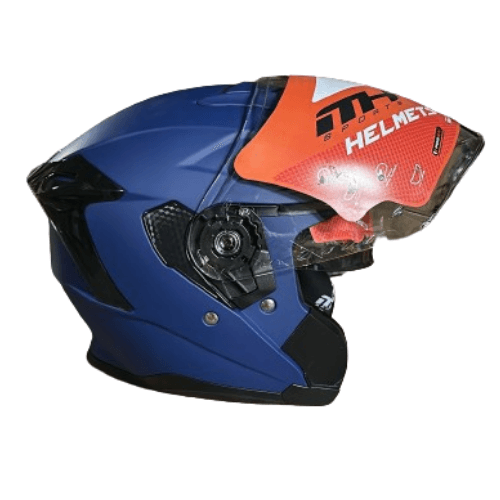 MT Helmets L Beden Yarım Mat Mavi Kask