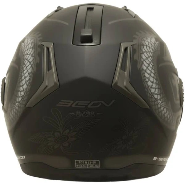 Beon Çene Açılır Vizörlü B700 Ejderha Desen Kask M Beden