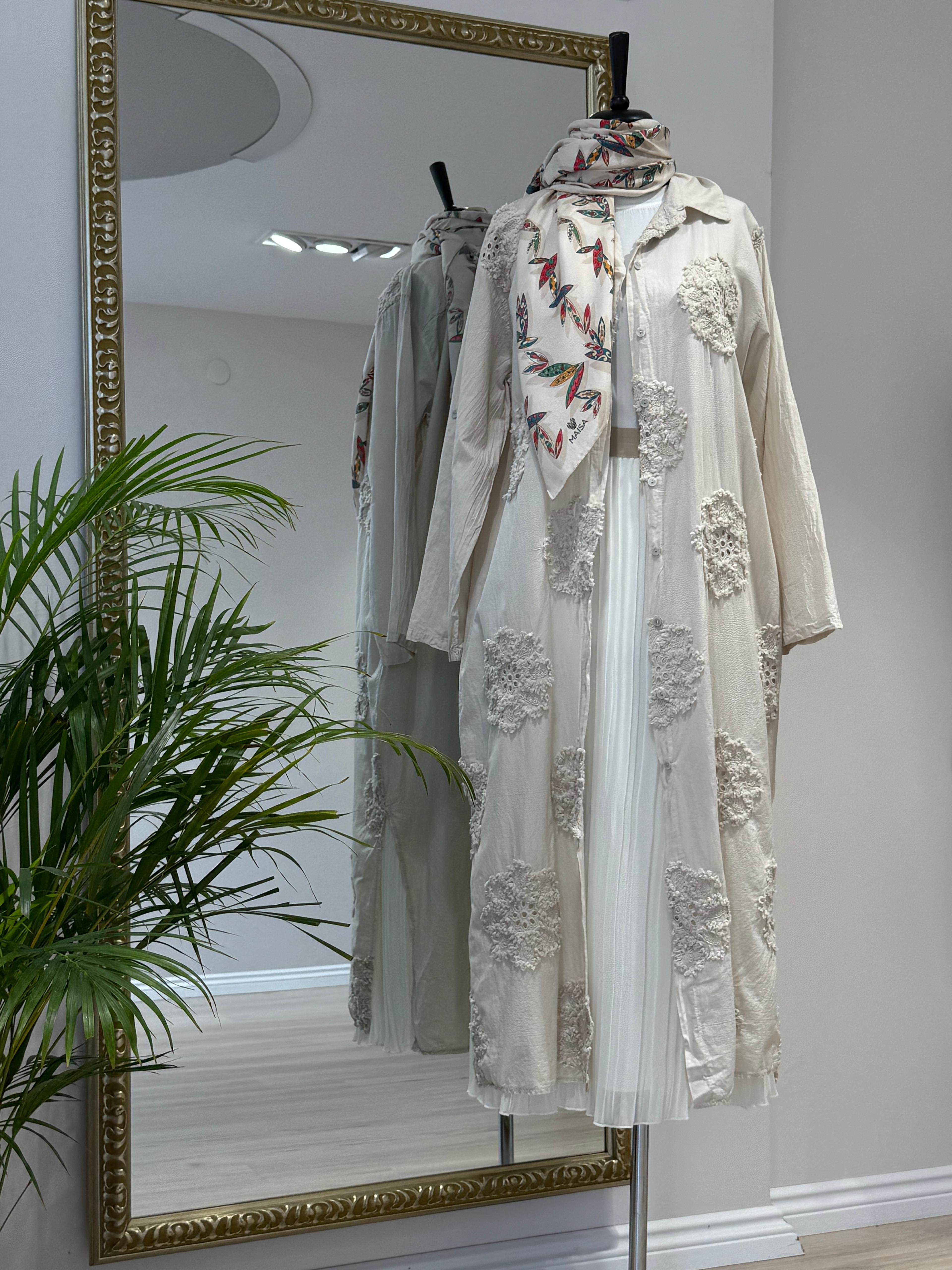 Özel Tasarım Cotton Tunik  - Bej