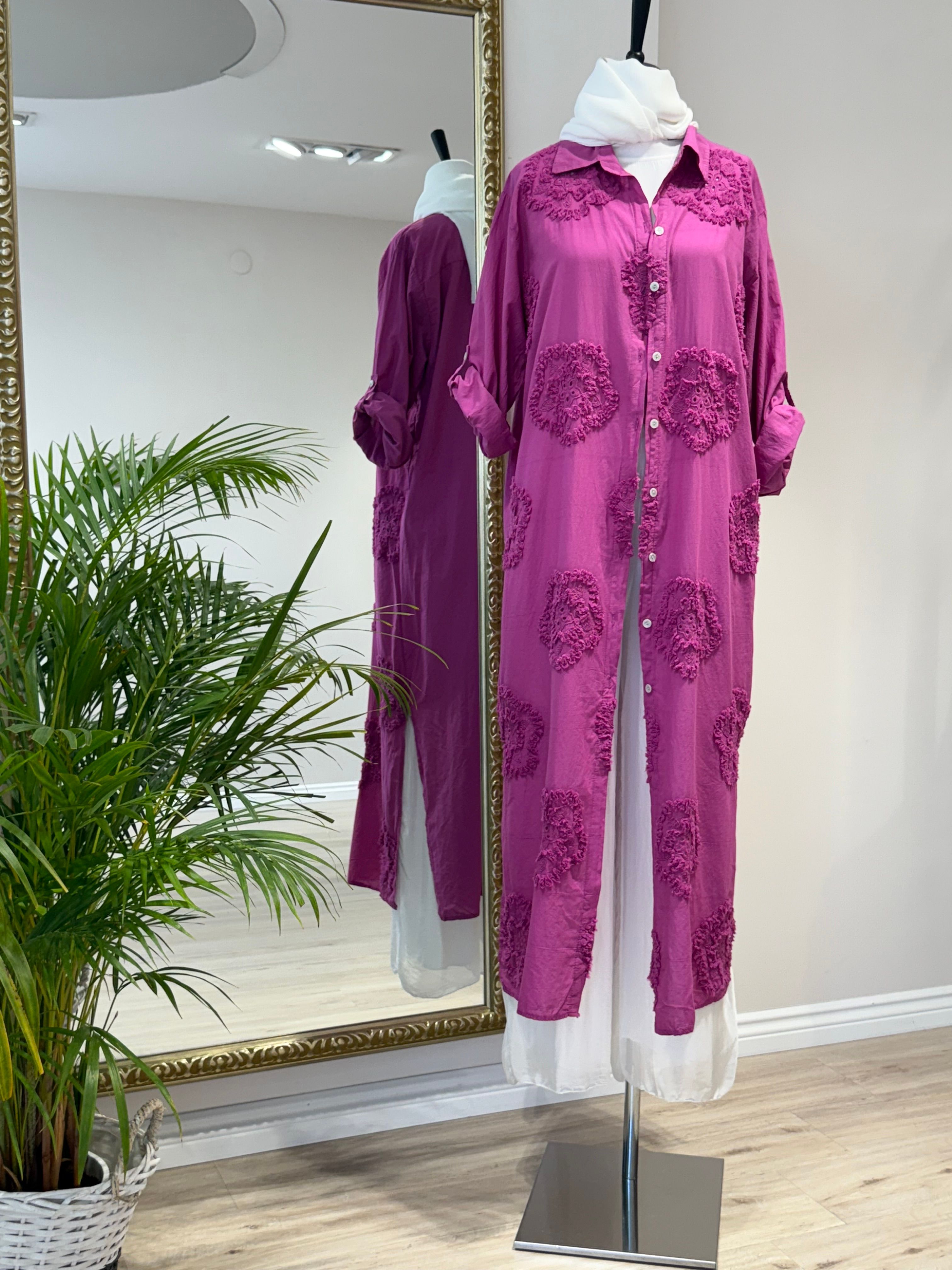 Özel Tasarım Cotton Tunik  - Pembe