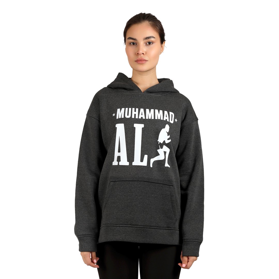 Muhammad Ali Baskılı Kapüşonlu Sweatshirt