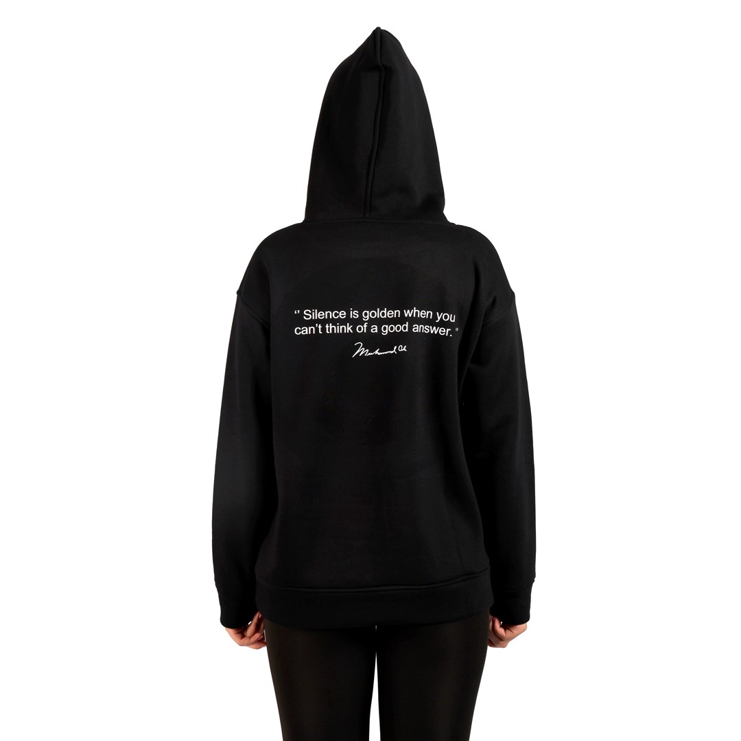 Muhammad Ali Baskılı Kapüşonlu Sweatshirt
