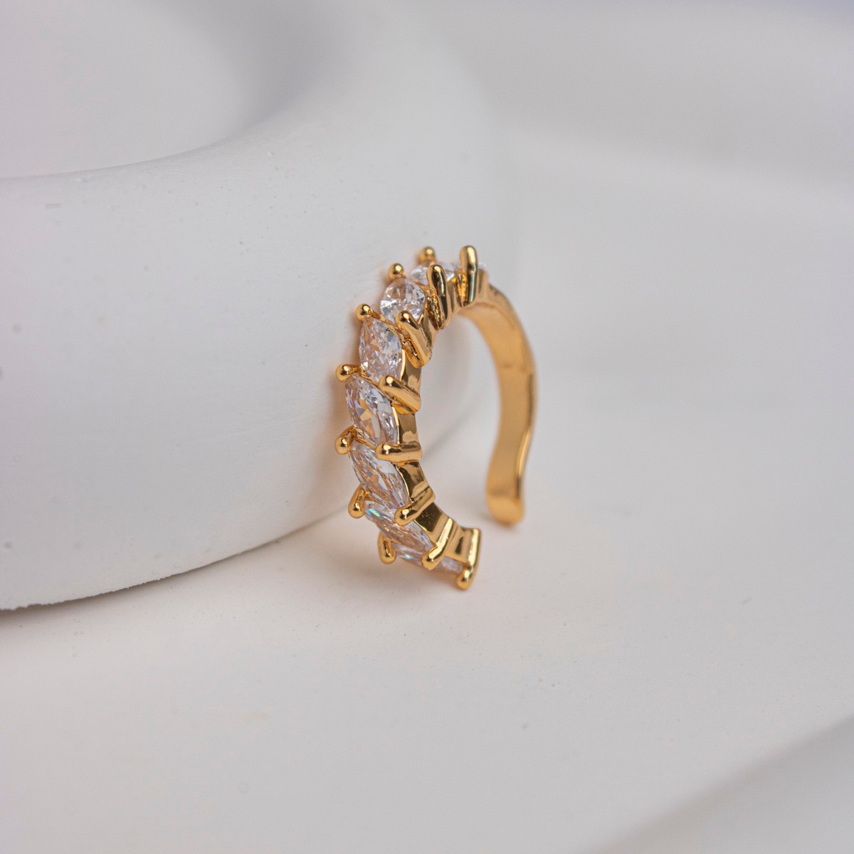Baget Taşlı Çelik Earcuff