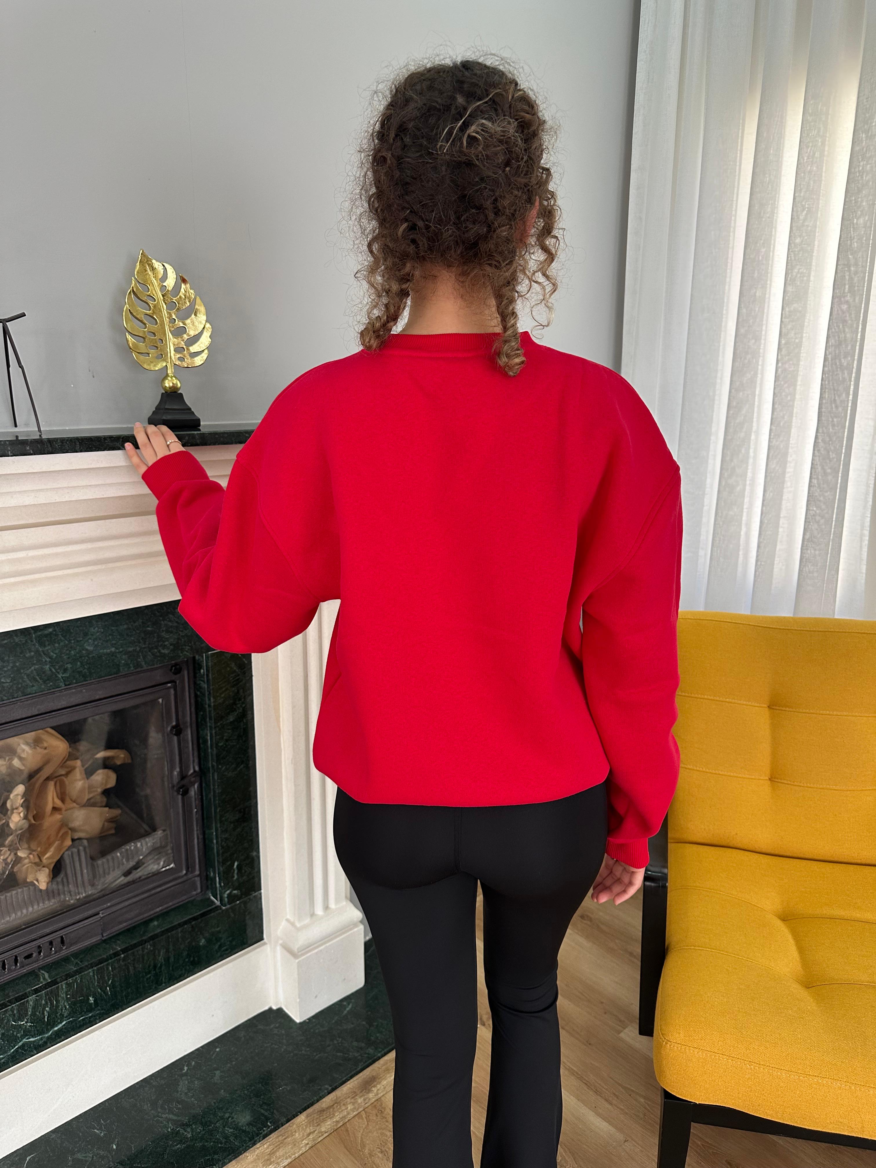 KIRMIZI SWEATSHIRT