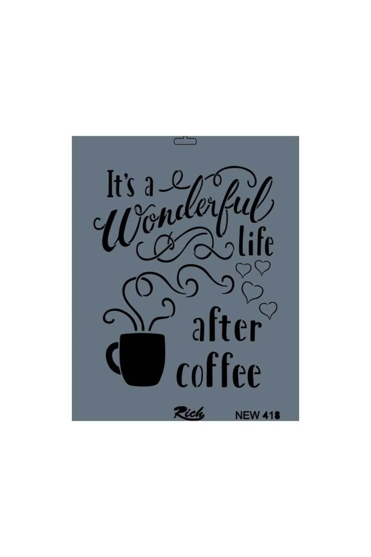 Rich New Seri N-418 Stencil 35x25 cm