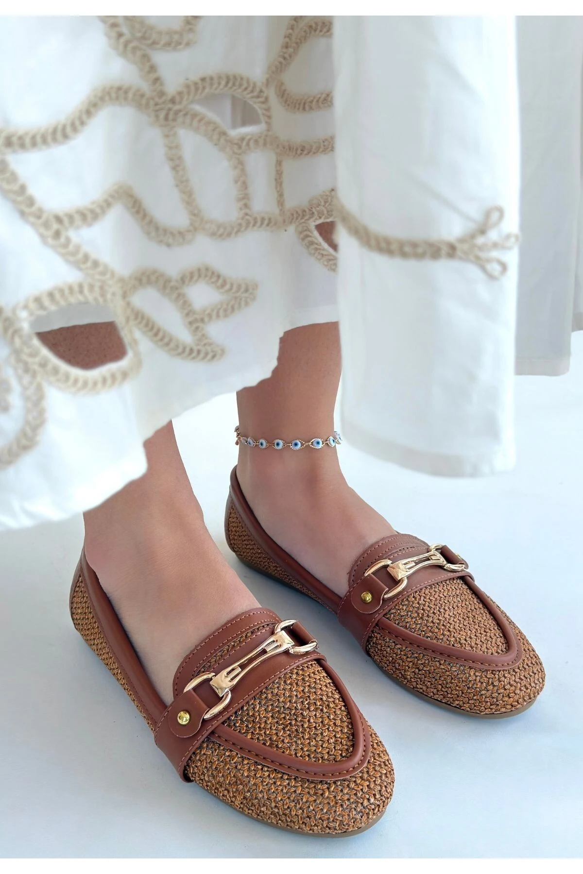 Rain Taba Cilt Babet Ayakkabı -