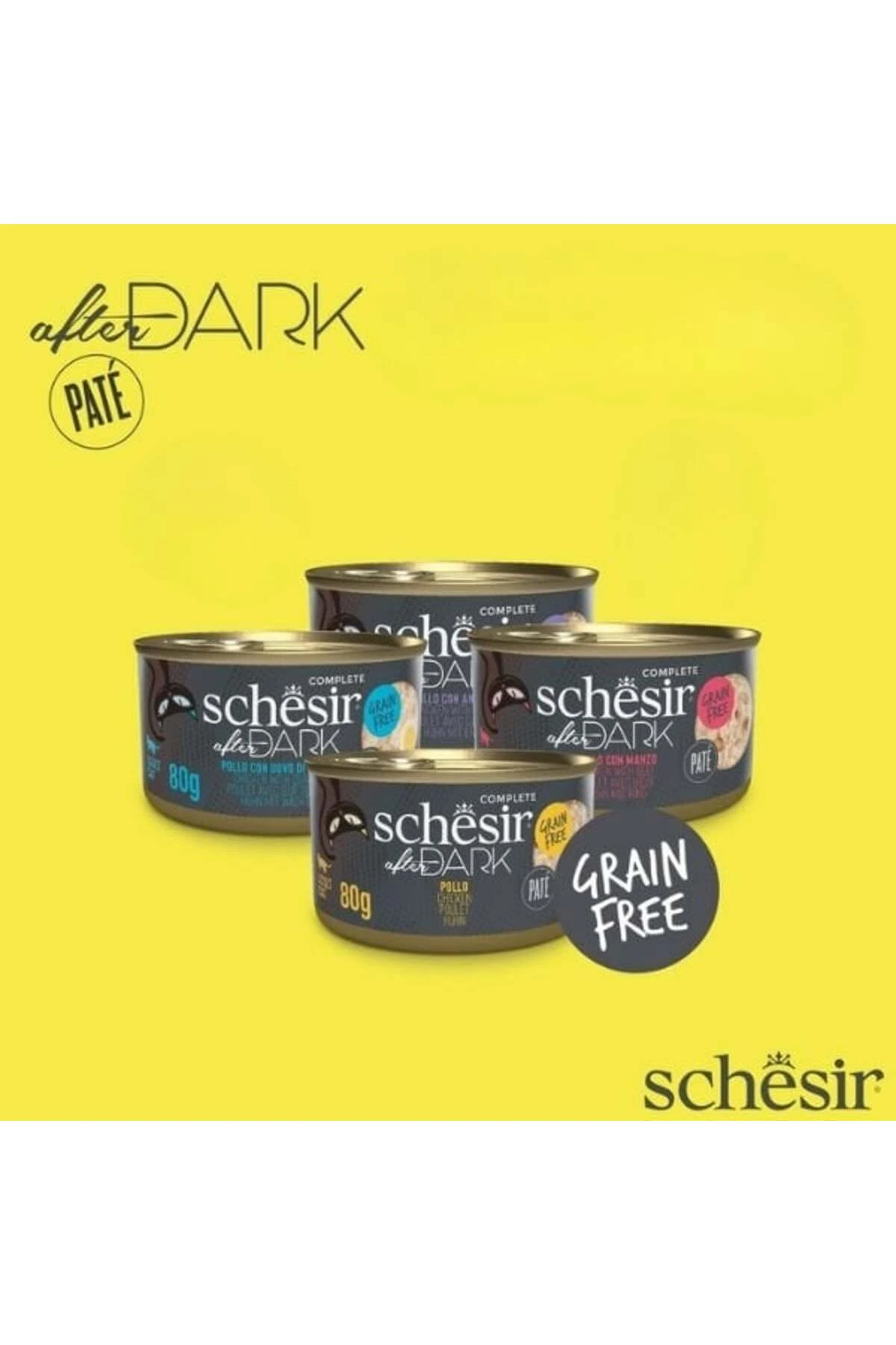 Schesir After Dark Pate Et Suyunda Karışık Lezzetler Yetişkin Konserve Kedi Maması 12 Adet 80 Gr