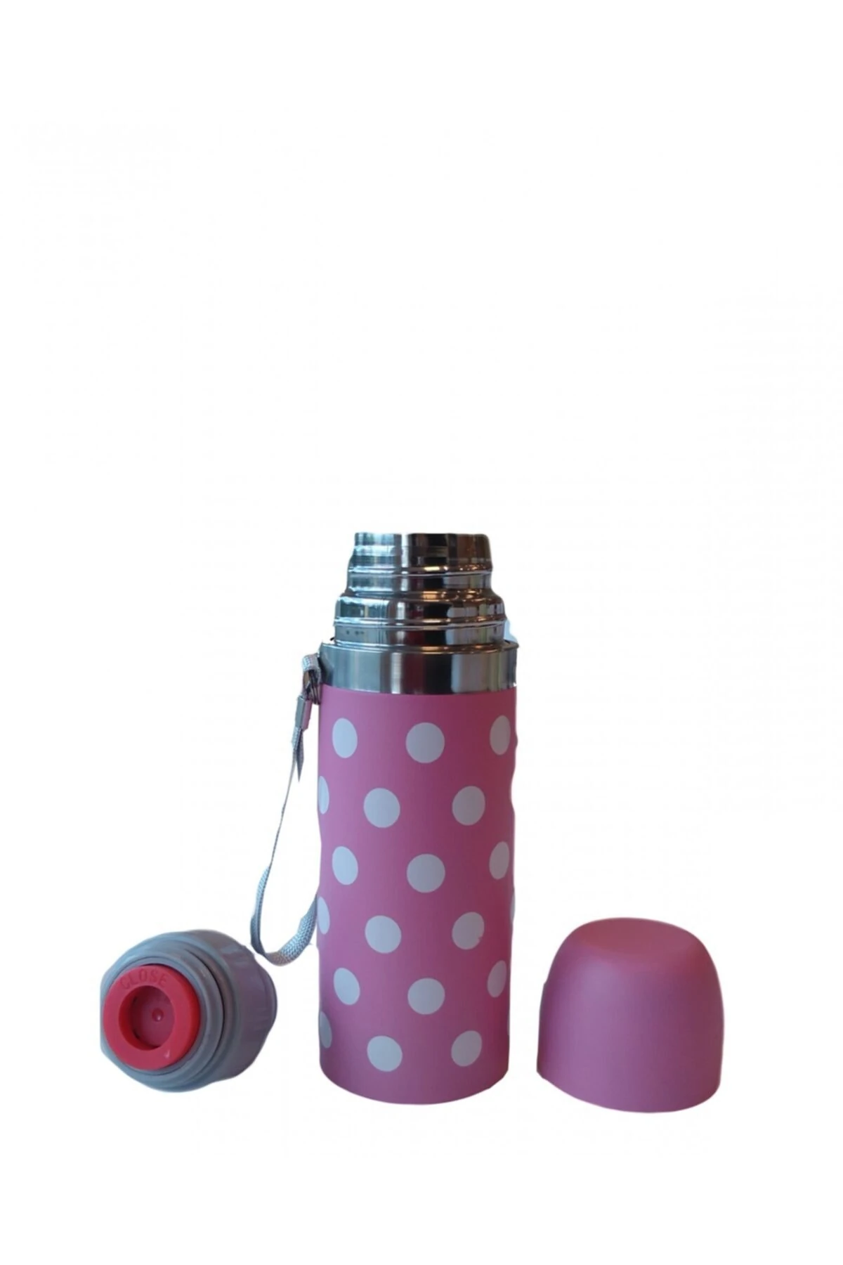 Sema Baby Puantiyeli Bebek Termosu 350 Ml - Pembe