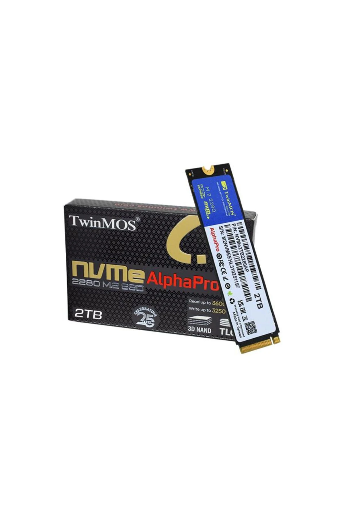 2 TB TWINMOS M.2 PCIE NVME 3600/3250 NVME2TB2280AP