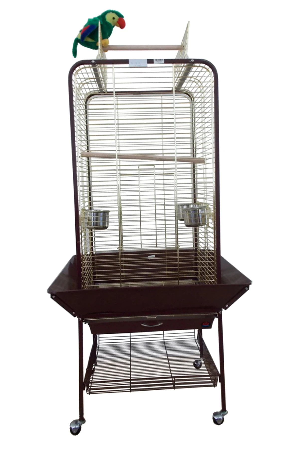 Dayanıklı ve Eğlenceli Papağan Kafesi Siyah 59x59x152 Cm