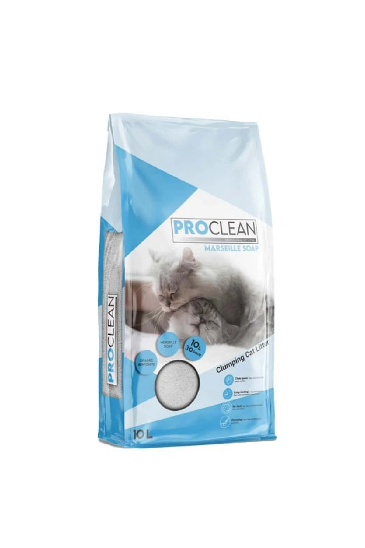 ProClean Marsilya Sabun Kokulu Topaklanan Kedi Kumu İnce Taneli 10 Lt