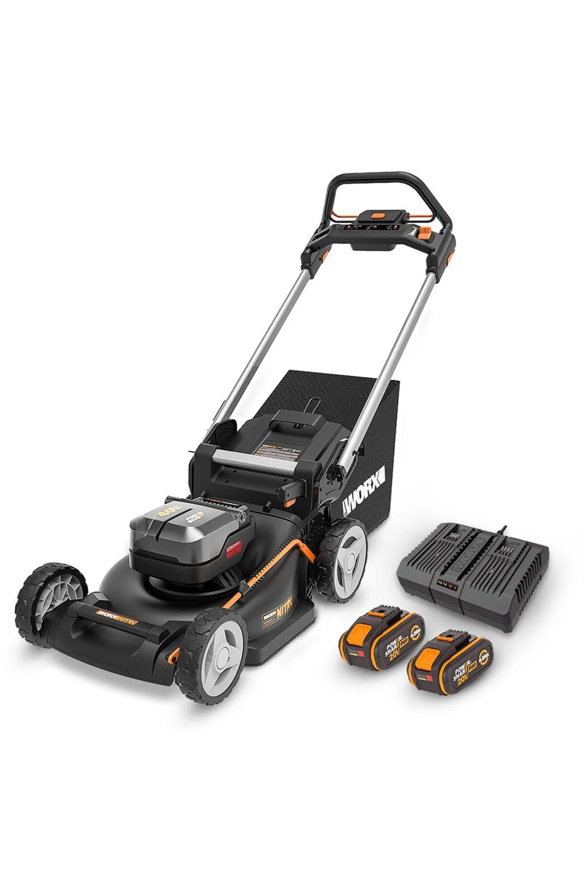 WORX WG749E 40Volt 4.0Ah. Li-ion 46CM Profesyonel Kömürsüz Şarjlı Çim Biçme