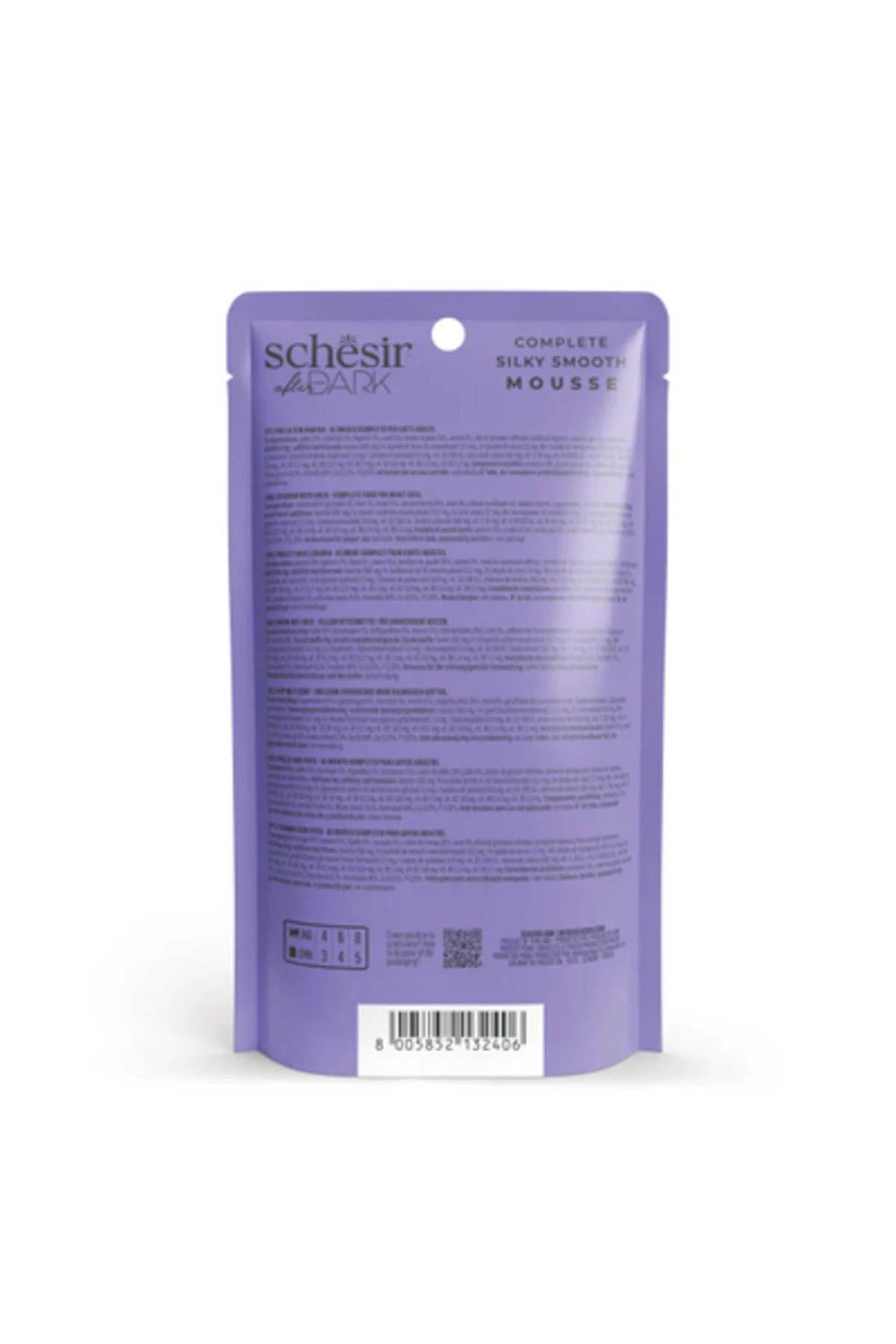 Schesir After Dark Velvet Mousse Tavuklu ve Ördekli Yetişkin Kedi Yaş Maması 80 Gr