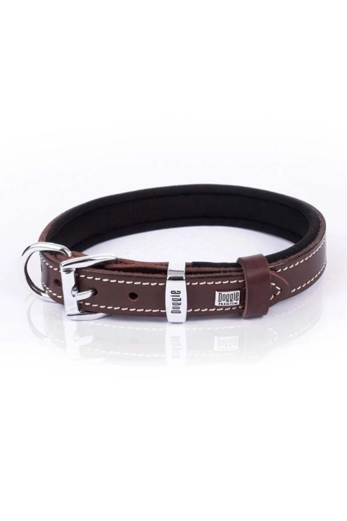 Doggie Konfor Deri Köpek Boyun Tasması Small Kahverengi 2x30-35 Cm