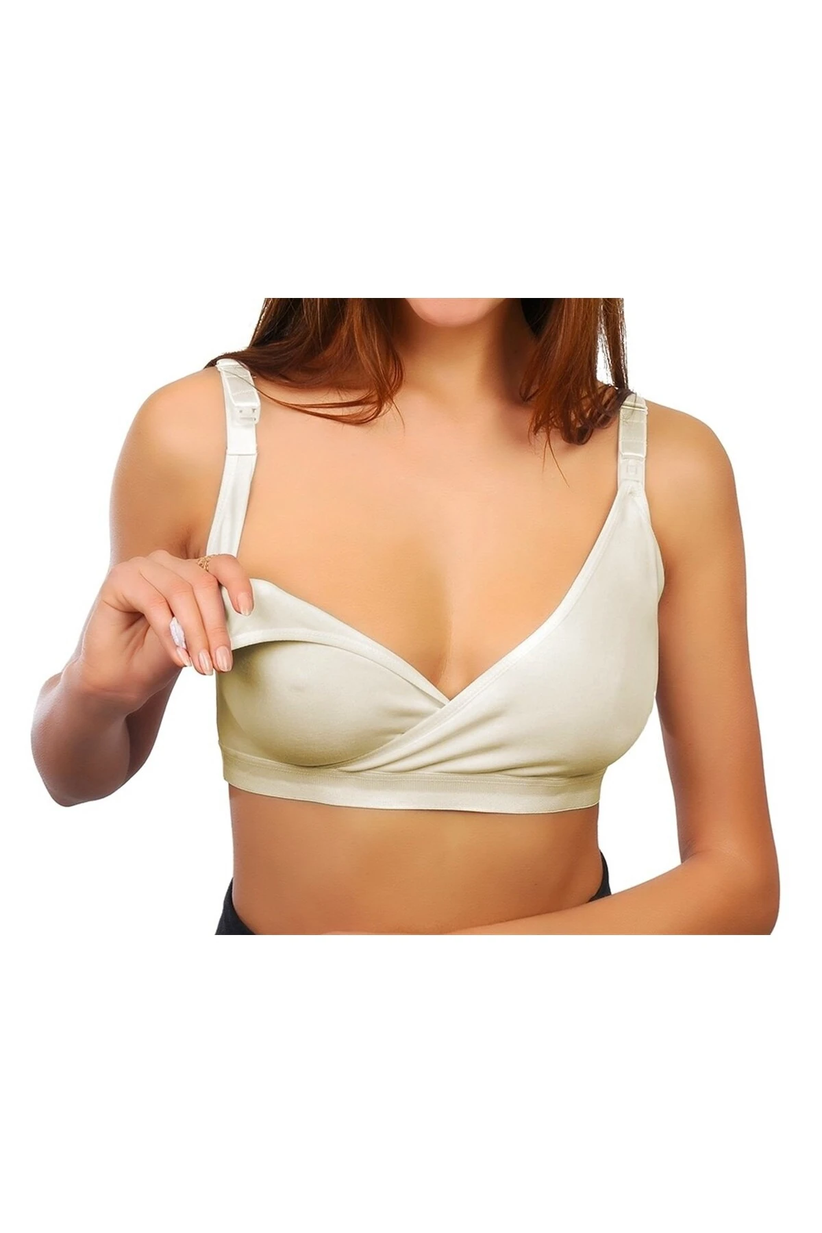 Sema Baby Kruvaze Emzirme Sütyeni Ekru 100 Beden
