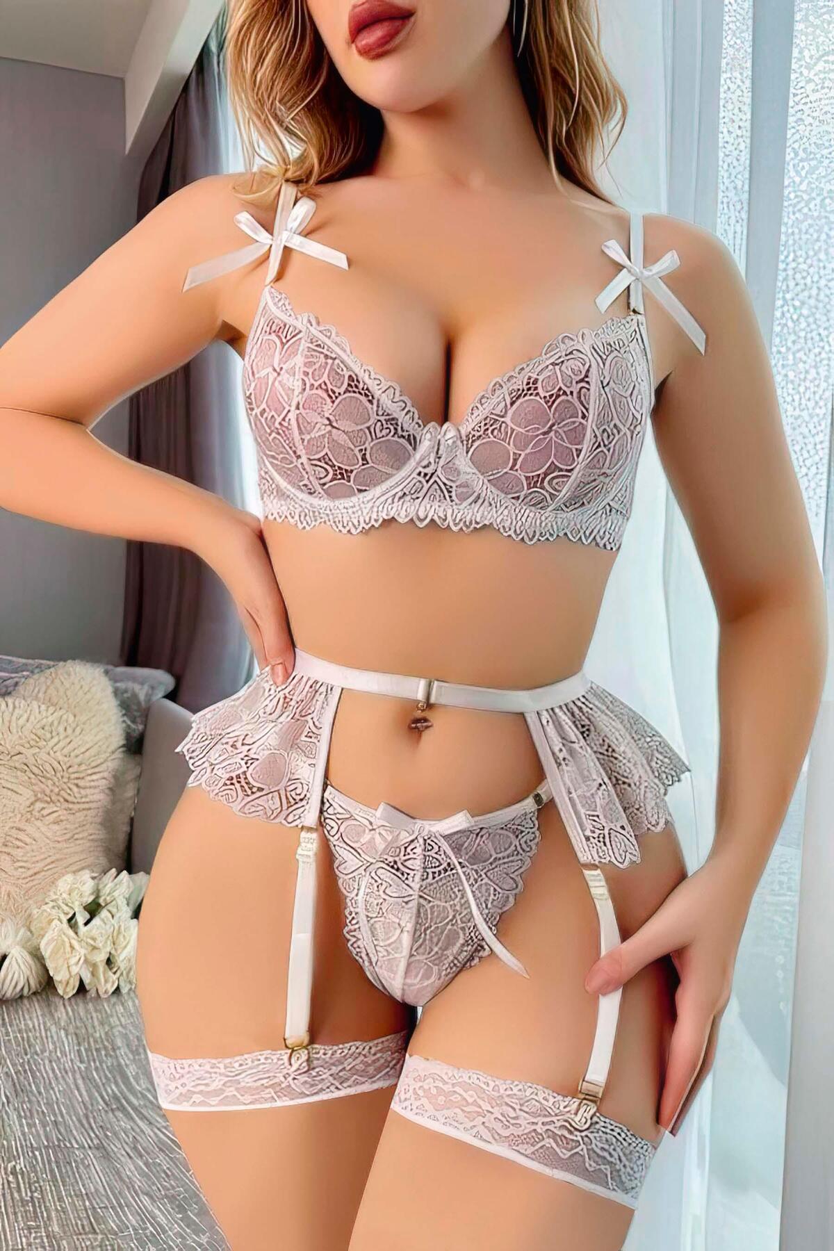 Beyaz Jartiyer Fantazi 5'Li Takım 2008