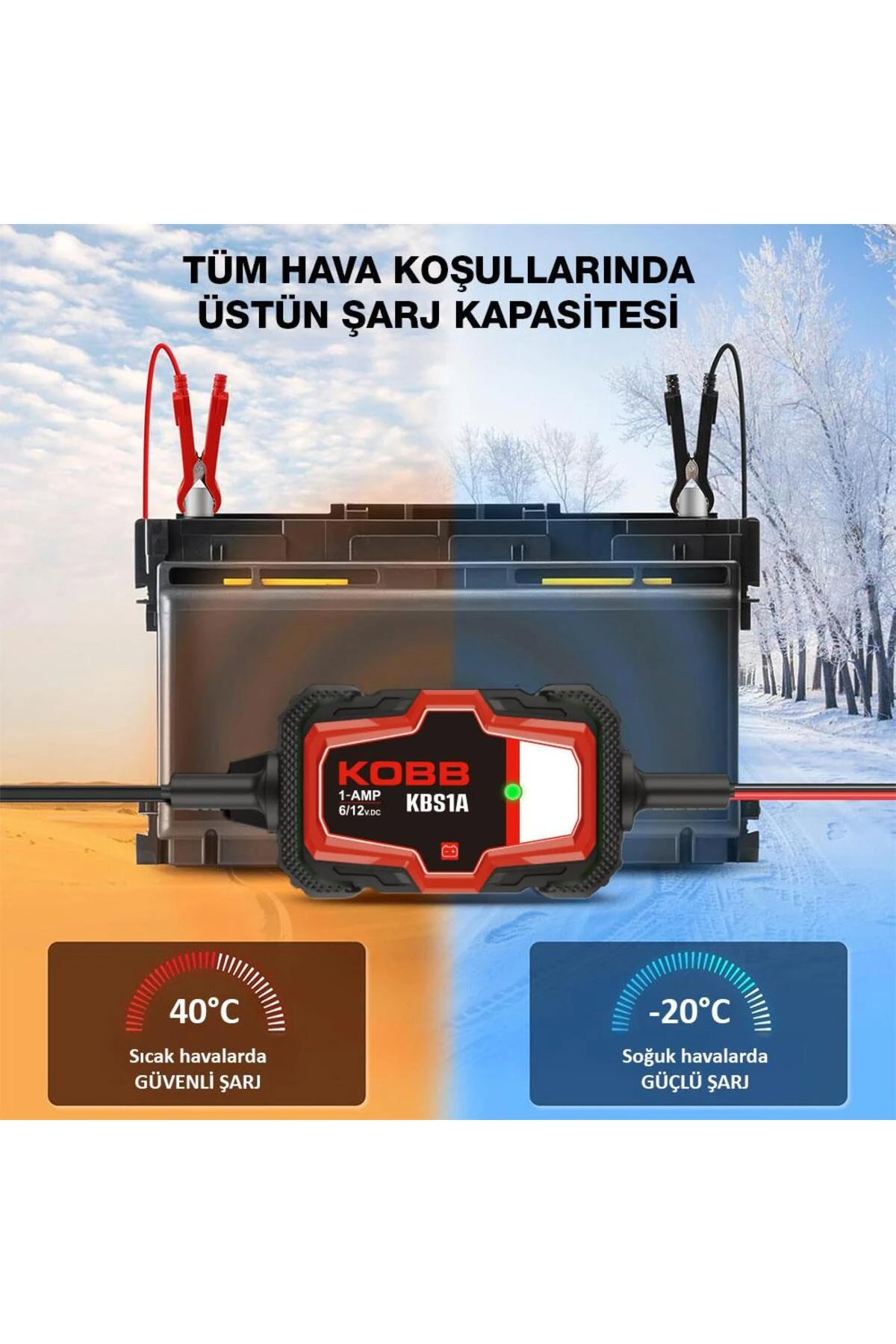 KBS1A 6V/12V 30Ah Akıllı Akü Şarj ve Akü Bakım / Desülfatör