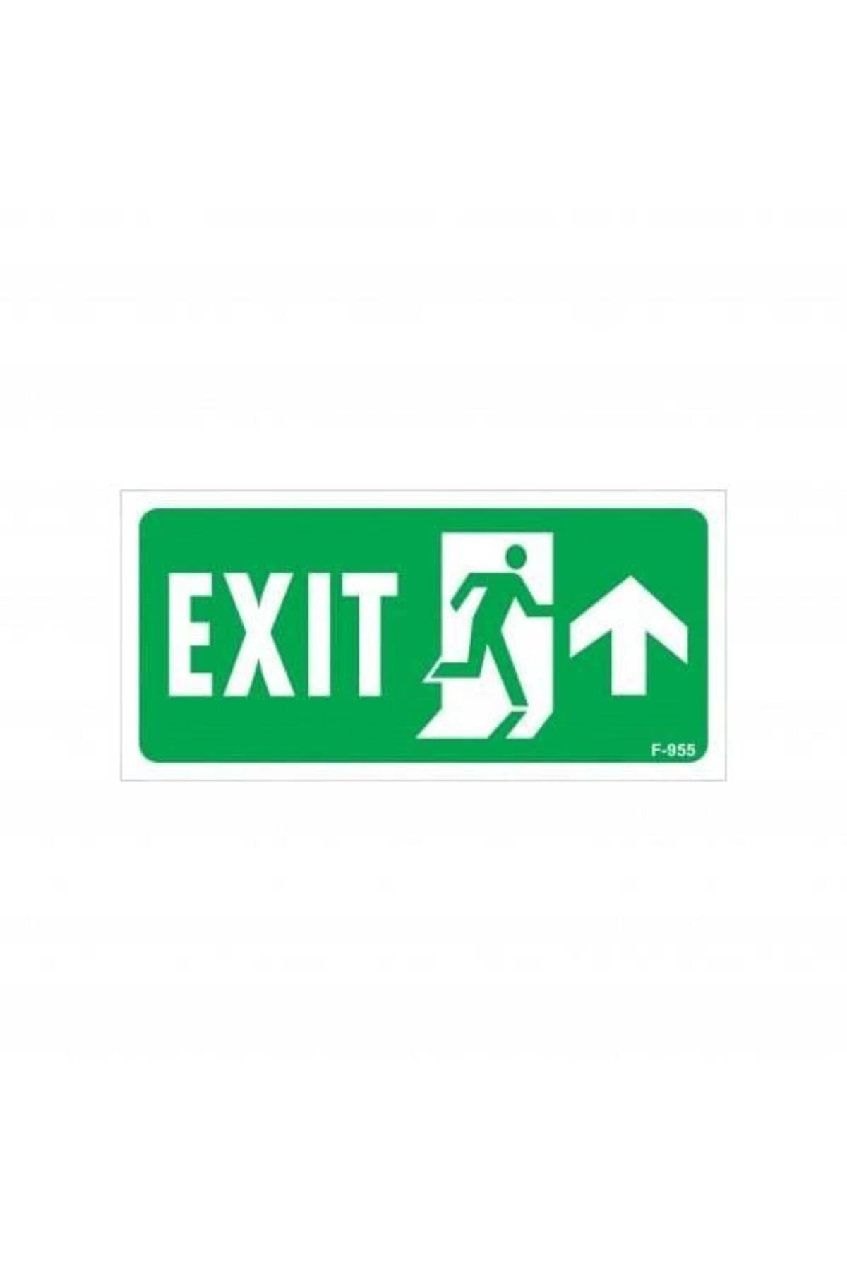 Exit Yukarı Sağ Ok İşaretli Uyarı Levhası 17,5x25 KOD:955