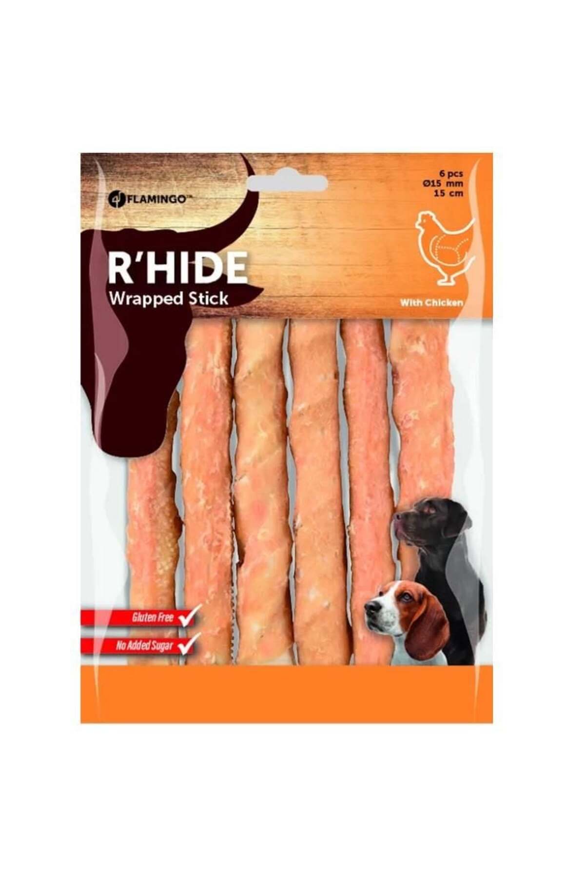Flamingo Rhide Tavuk Sargılı Stick Köpek Ödül Maması 15 Cm 6 Adet 180 Gr - 241-519636 - Petshopundan
