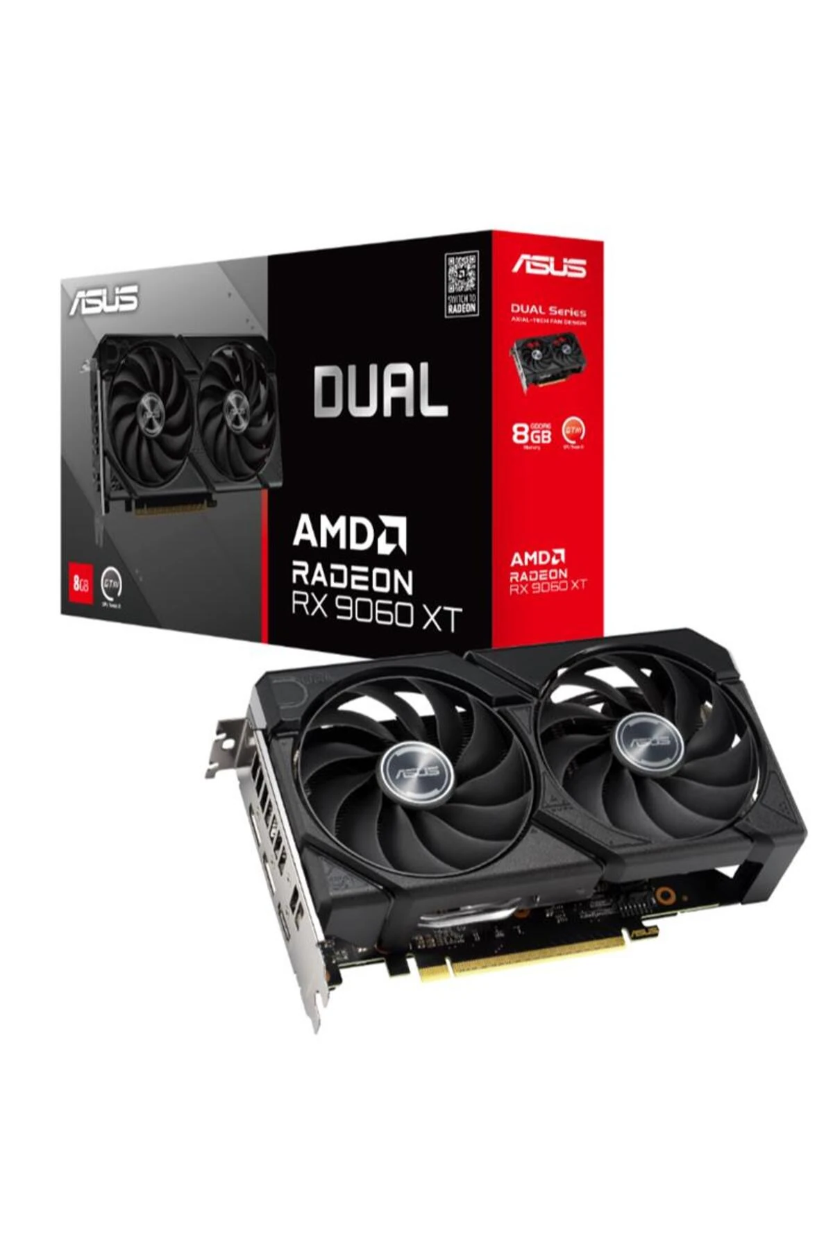 ASUS GEFORCE DUAL-RX9060XT-8G 8GB GDDR6 128BIT 1XHDMI 2XDP EKRAN KARTI