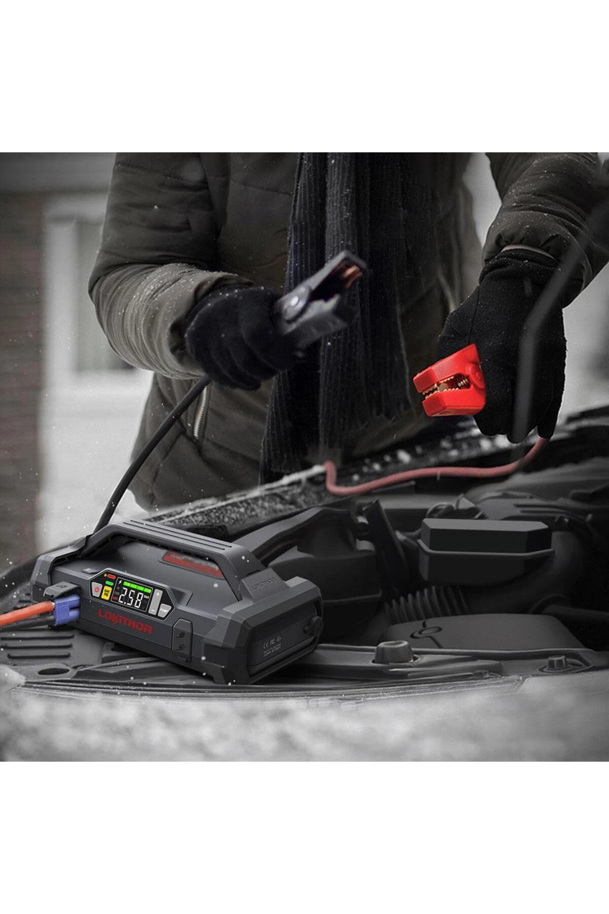 Lokithor JA2500 12V 2500Amp LiFePO4 Akıllı Akü Takviye + Pompa + Powerbank + Led Lamba