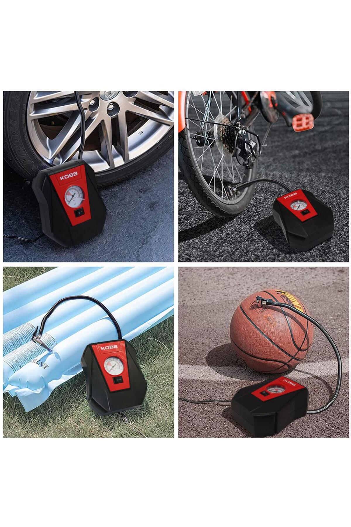 KOBB KB100 12Volt 100 PSI Analog Göstergeli Hava Lastik Şişirme Pompası