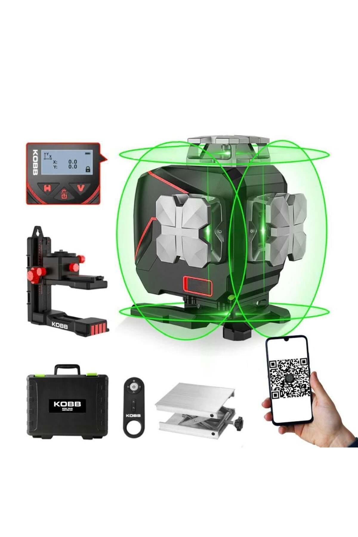 KOBB KBL36G 40 Metre Otomatik Hizalama Yeşil Lazer