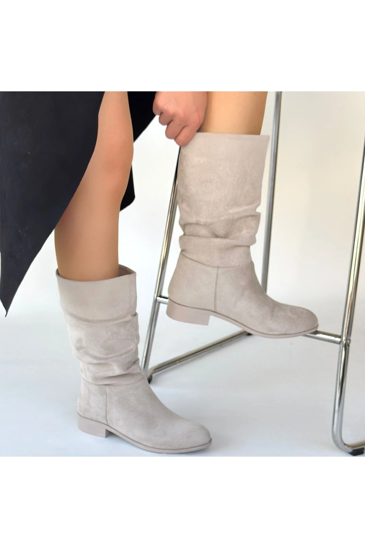 Plod Bej Süet Çizme