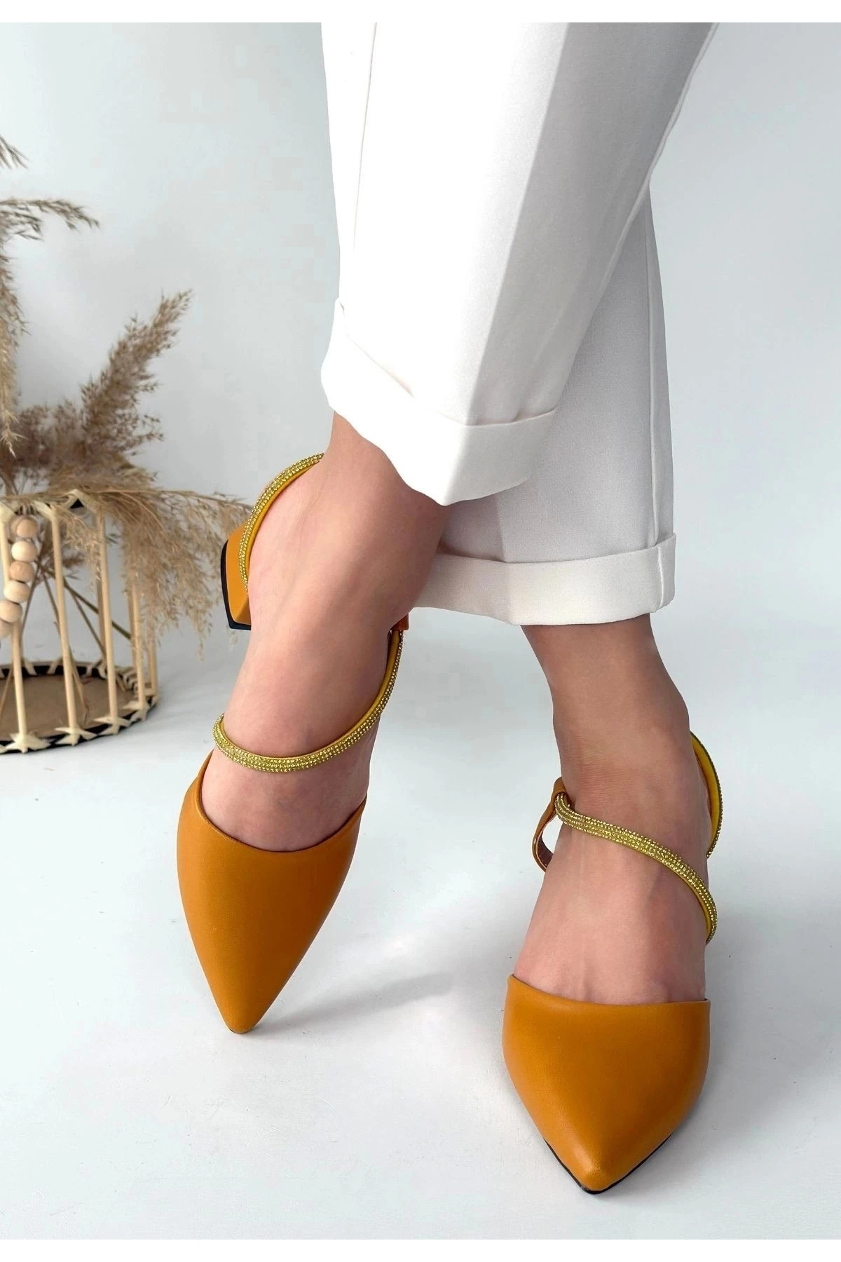 Sista Hardal Cilt Topuklu Ayakkabı