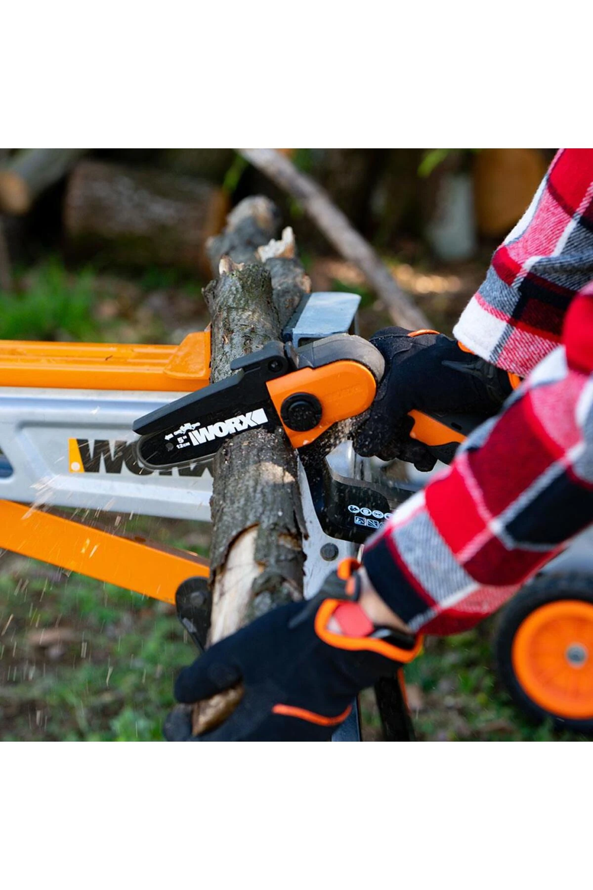 WG324E 20Volt 2.0Ah Li-ion 12CM Profesyonel Şarjlı Zincirli Testere