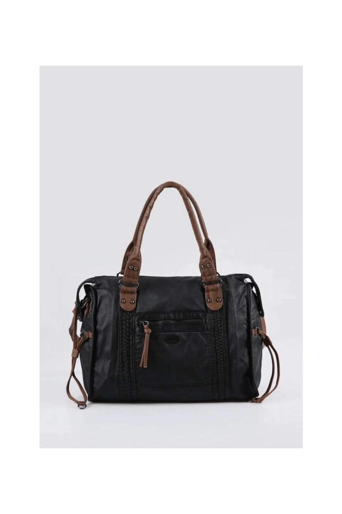 eyesof Muert Siyah Cilt Omuz Askılı El Çantası