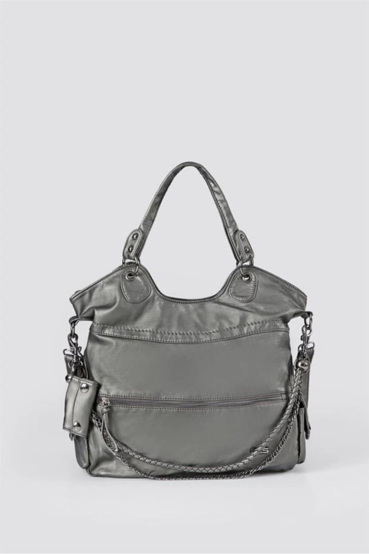 Silla Gri Cilt Omuz Çantası