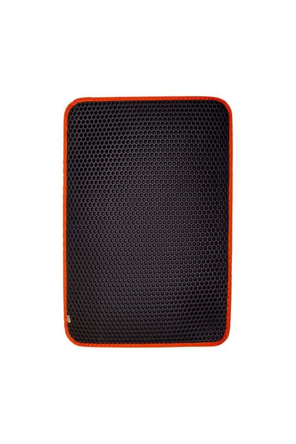 Cattie Altıgen Model Kum Toplayıcı Fonksiyonel Kedi Paspası Large Turuncu 50x75 Cm