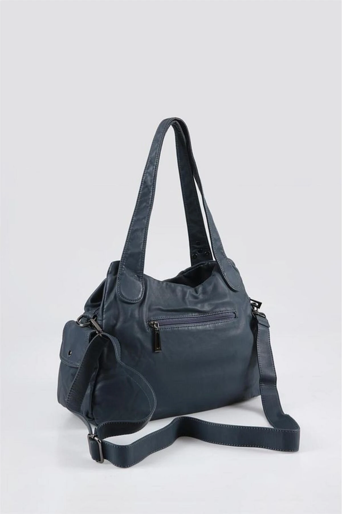 Oten Mavi Cilt Omuz Çantası