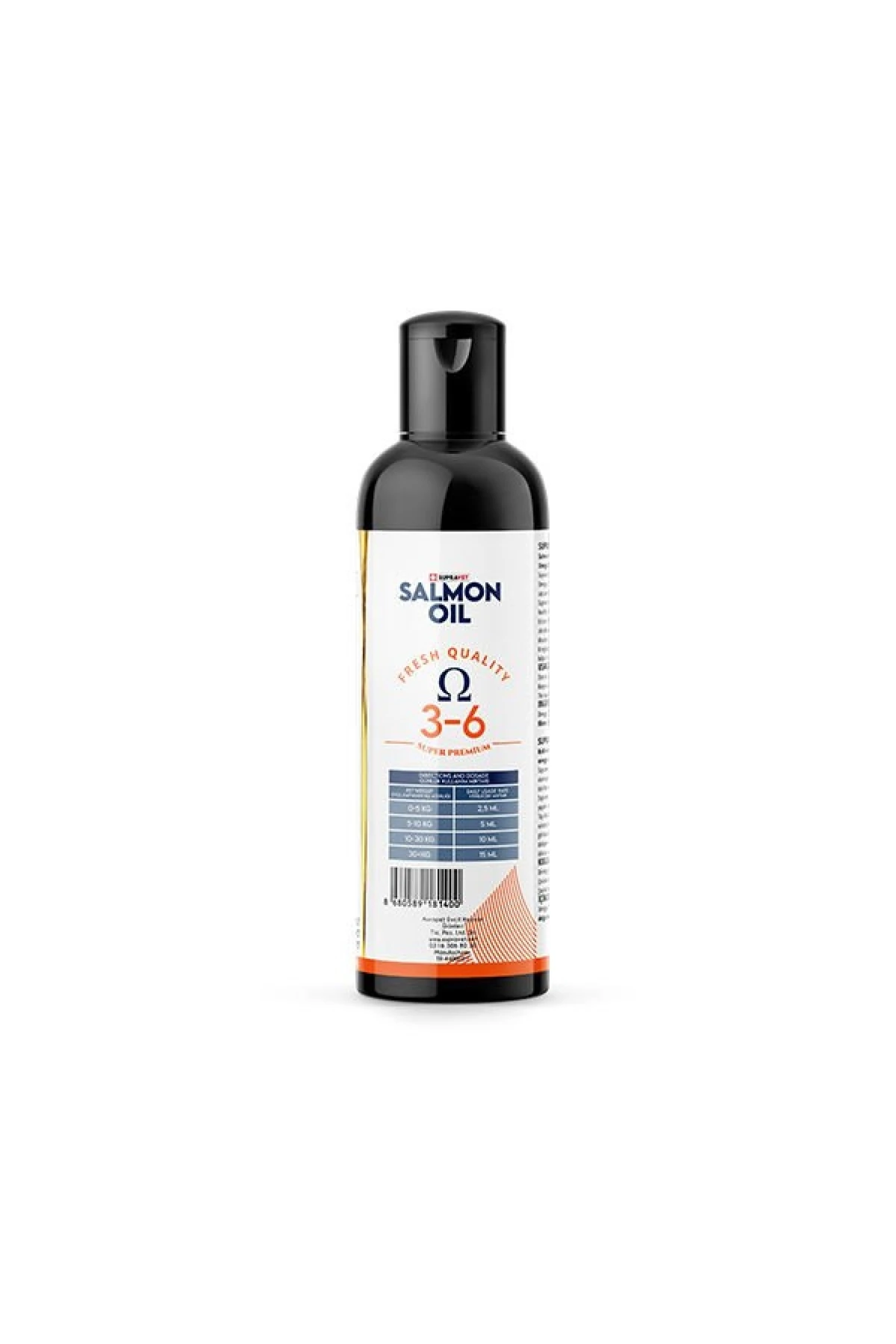 Supravet Salmon Oil Deri Tüy Ve Sindirim Iştah Açıcı Kedi Ve Köpek Somon Yağı 200 ml