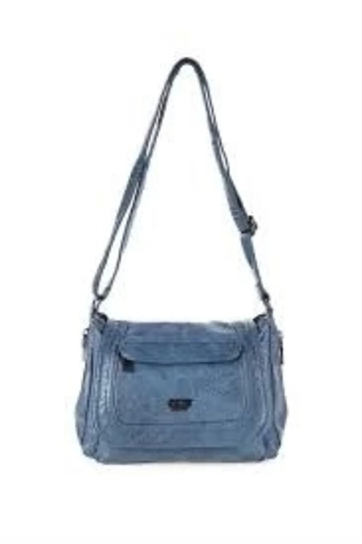 Ziwen Mavi Cilt Omuz Çantası